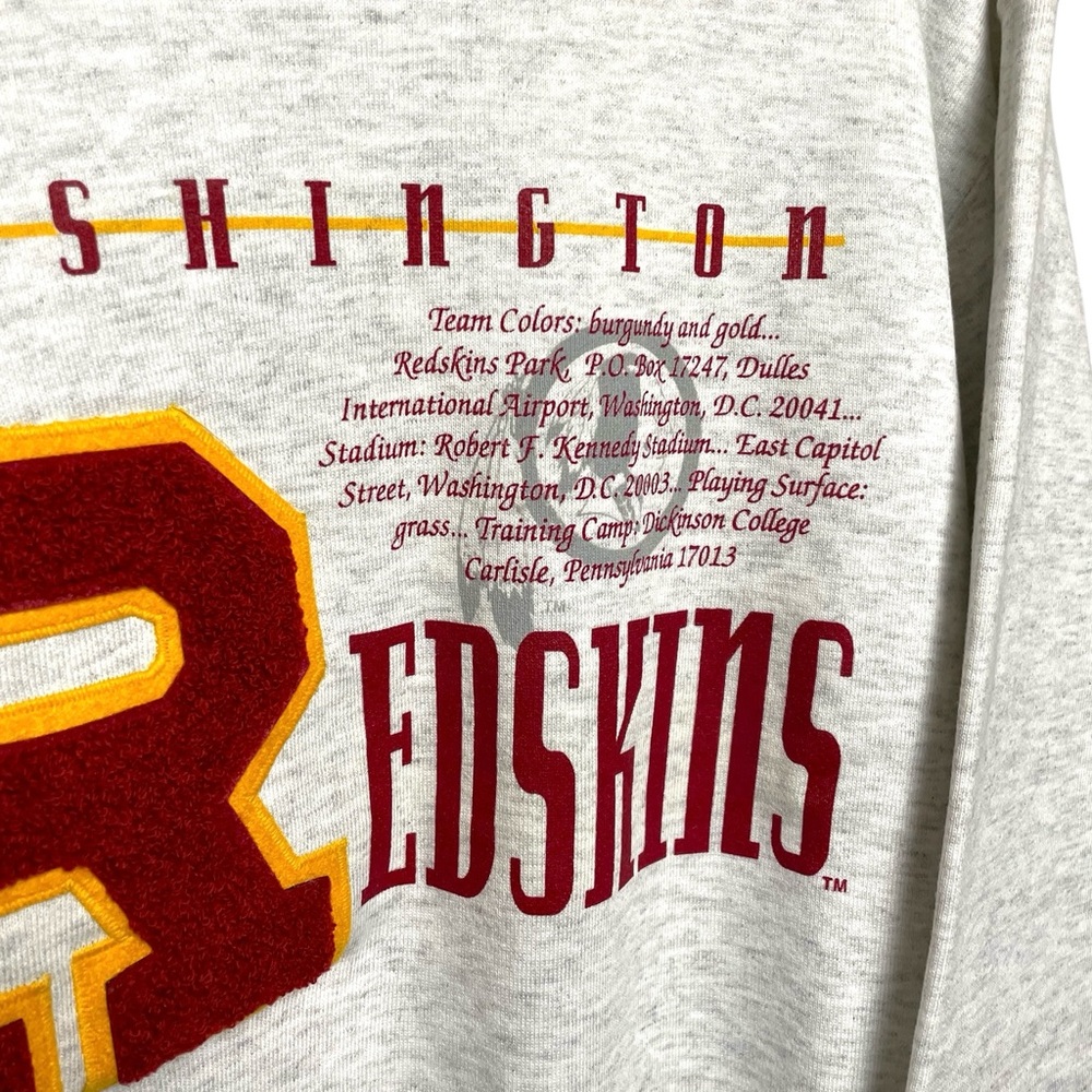 Vintage Washington Redskins NFL Crewneck Sweater - heather Gray and Red Medium - Picture 3 of 7